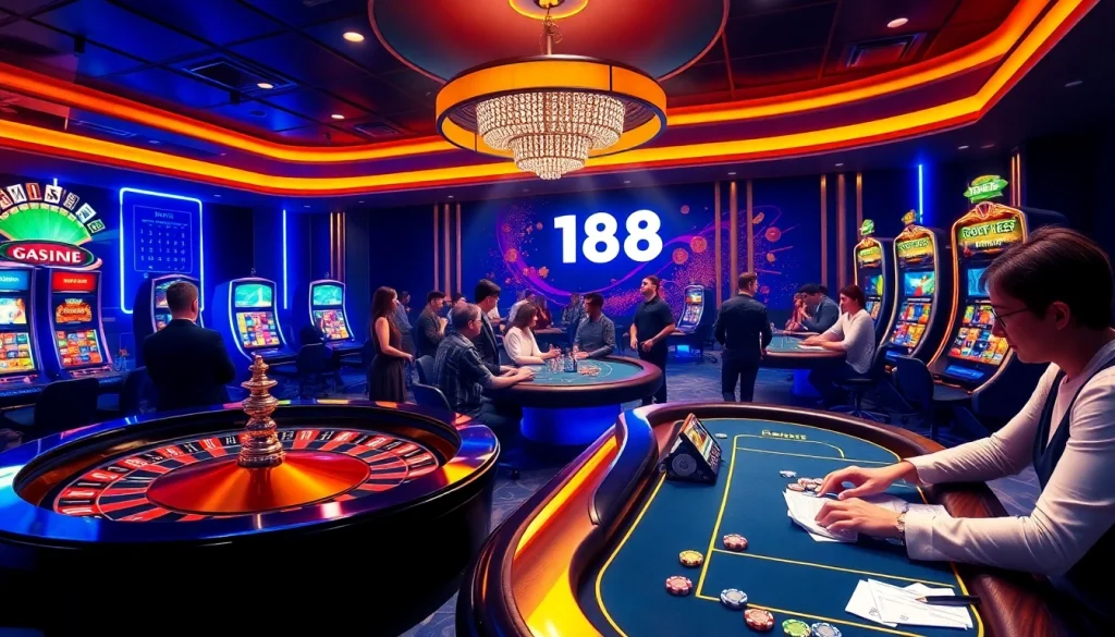 F168 players enjoying a dynamic online casino experience with vibrant games and betting options.