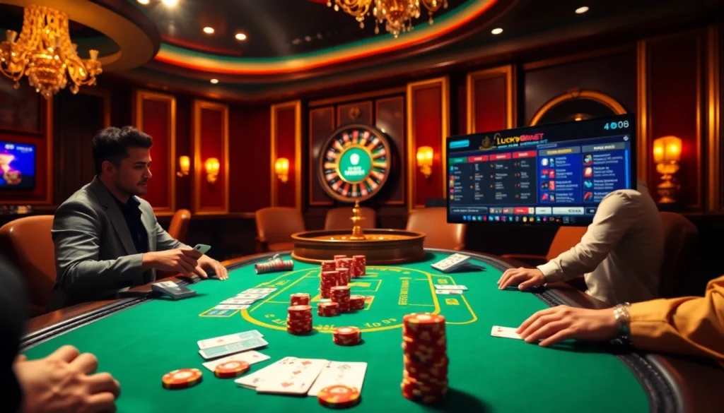 Experience the thrill of gambling action at lucky88vi.net with vibrant casino visuals and engaging gameplay.