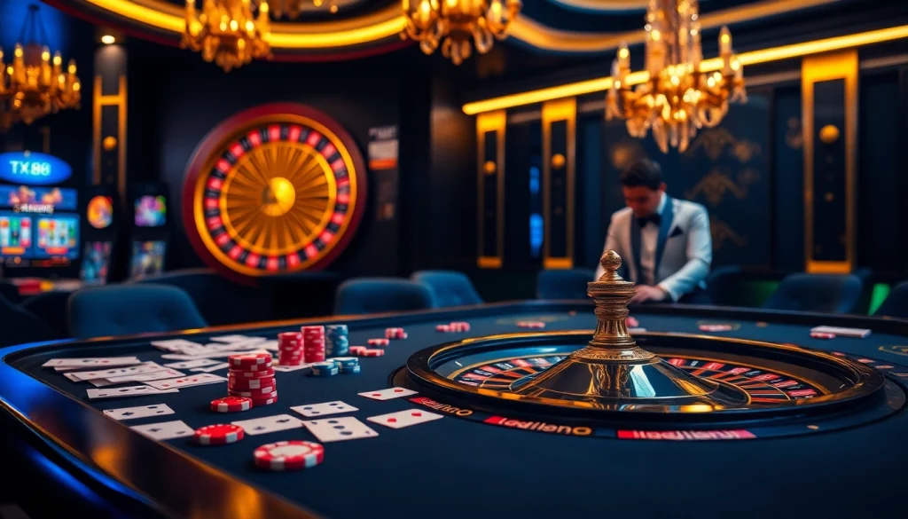Experience thrilling gambling action at TX88 with exquisite casino tables and engaging gameplay.