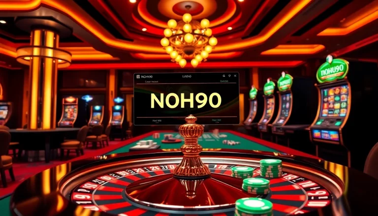 Nohu90 offers an exhilarating casino experience with vibrant gaming elements and professional table setups.