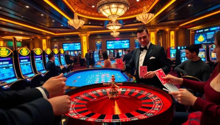 Experience the excitement of roulette and poker at https://urr88.com/ with players engaged in thrilling gaming action.