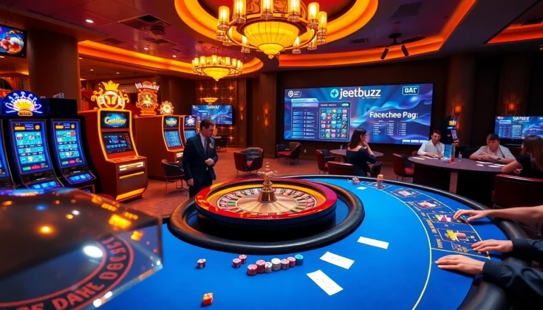 Experience the excitement of gambling at jeetbuzz with vibrant slot machines and poker tables.