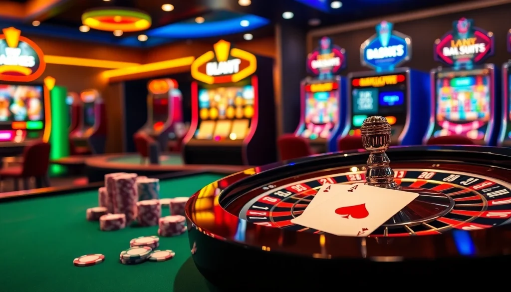 Experience excitement at xx88 with vibrant casino elements and stunning gaming table settings.