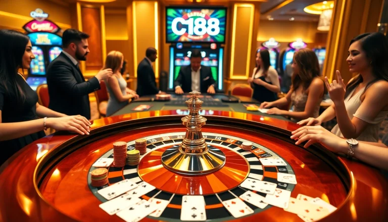 C168 offers thrilling casino experiences with roaring excitement at the roulette table and lively players.