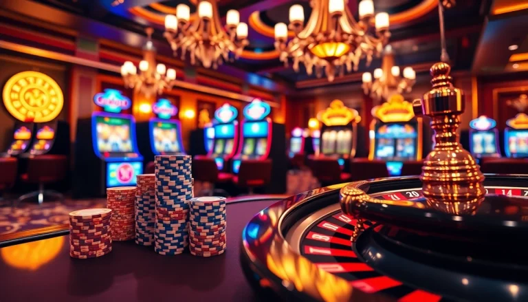 Experience luxury gambling at SHBET with vibrant casino tables and roulette.