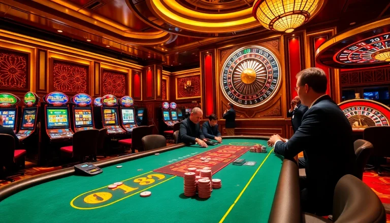 Experience thrilling gaming excitement at 33BD with vibrant casino tables and high-stakes action.