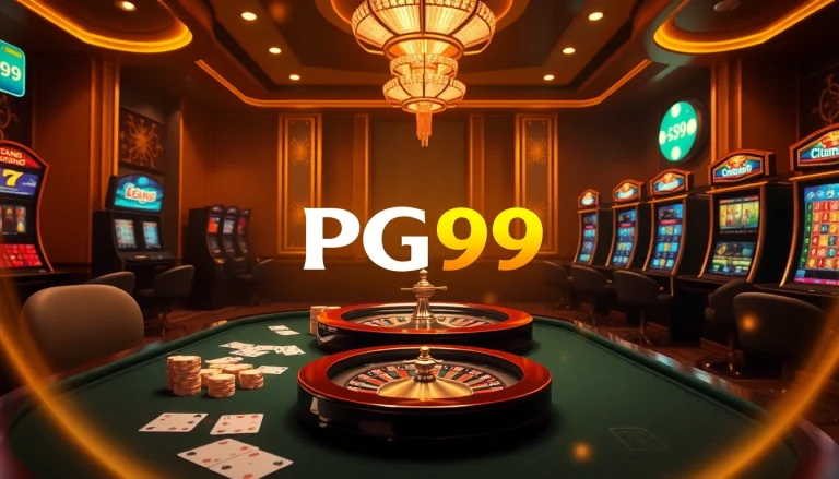 Exciting gaming table at https://p9pg999.com/ with poker chips and roulette wheel for online gamblers.