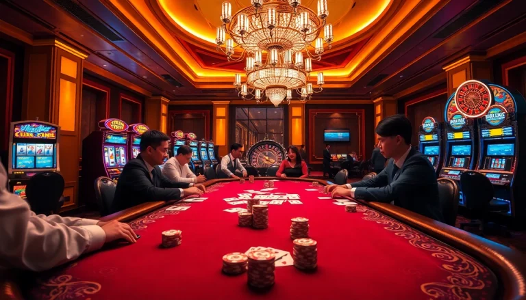 Experience OK9 Dang Nhap at a high-stakes poker table with professional gameplay and vibrant casino elements.