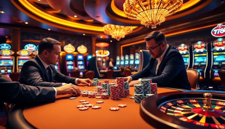 Dynamic poker action at a high-stakes table featuring 789f branding on chips and cards.