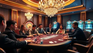 Experience thrilling kèo nhà cái 5 gameplay at a luxurious casino poker table with vivid chips and cards.