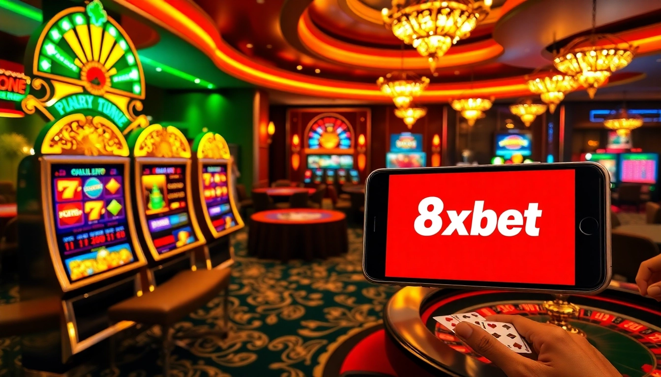 Experience the excitement of high-stakes gaming at 8xbet with vibrant casino visuals.