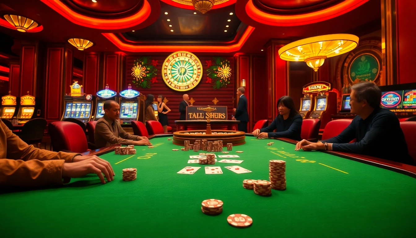 Experience the excitement of 68 game bài at a luxurious casino poker table setting.