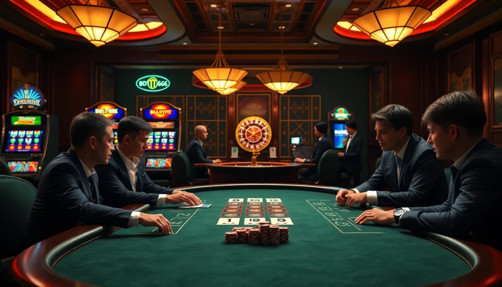 Experience the excitement of high-stakes poker at BDTK666's luxurious casino.