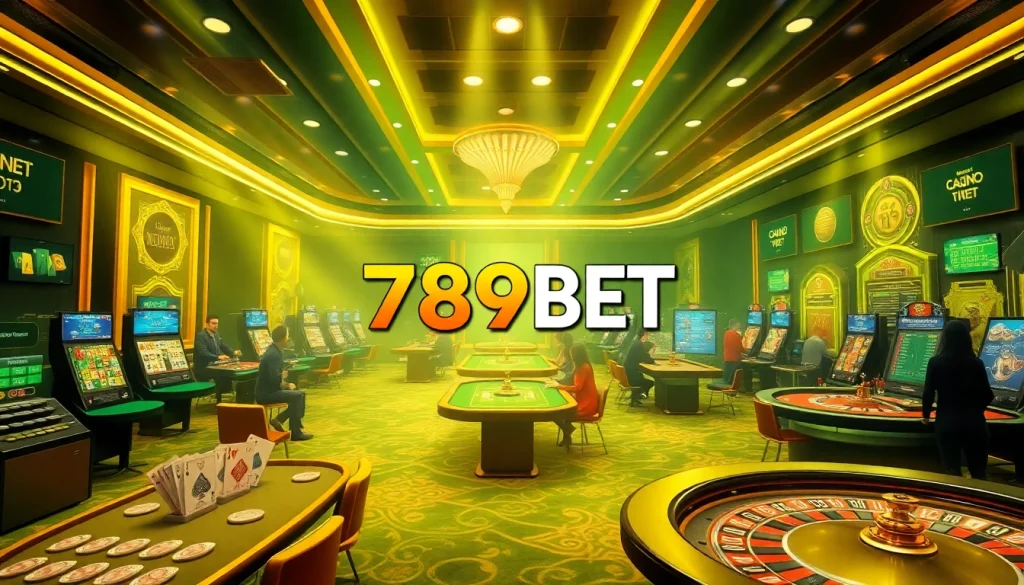 Exciting virtual casino scene showcasing 789BET with modern gaming interfaces and lively players enjoying their experience.