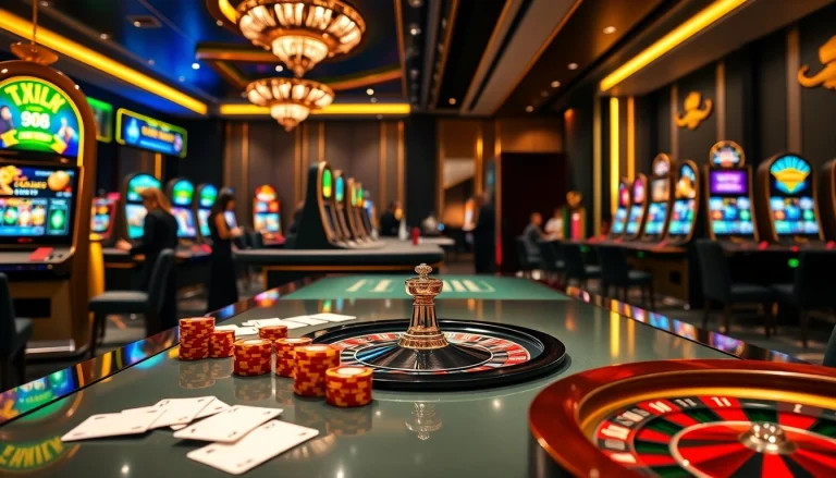 Experience thrilling games at GG88, featuring vibrant casino tables and engaging players.