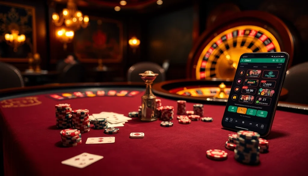 F8bet poker game setup with elegant chips and cards on a luxurious table.