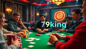 Experience the thrill of winning at 79king with vibrant poker chips and an exciting casino table setup.