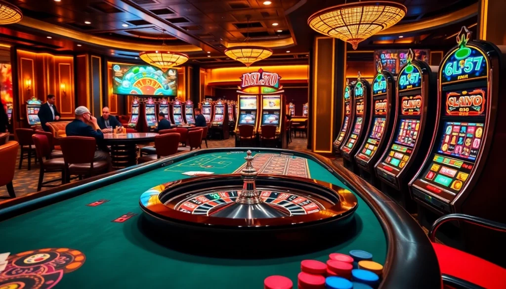 Experience the thrill of 6L777 with vibrant casino games, chips, and roulette excitement.