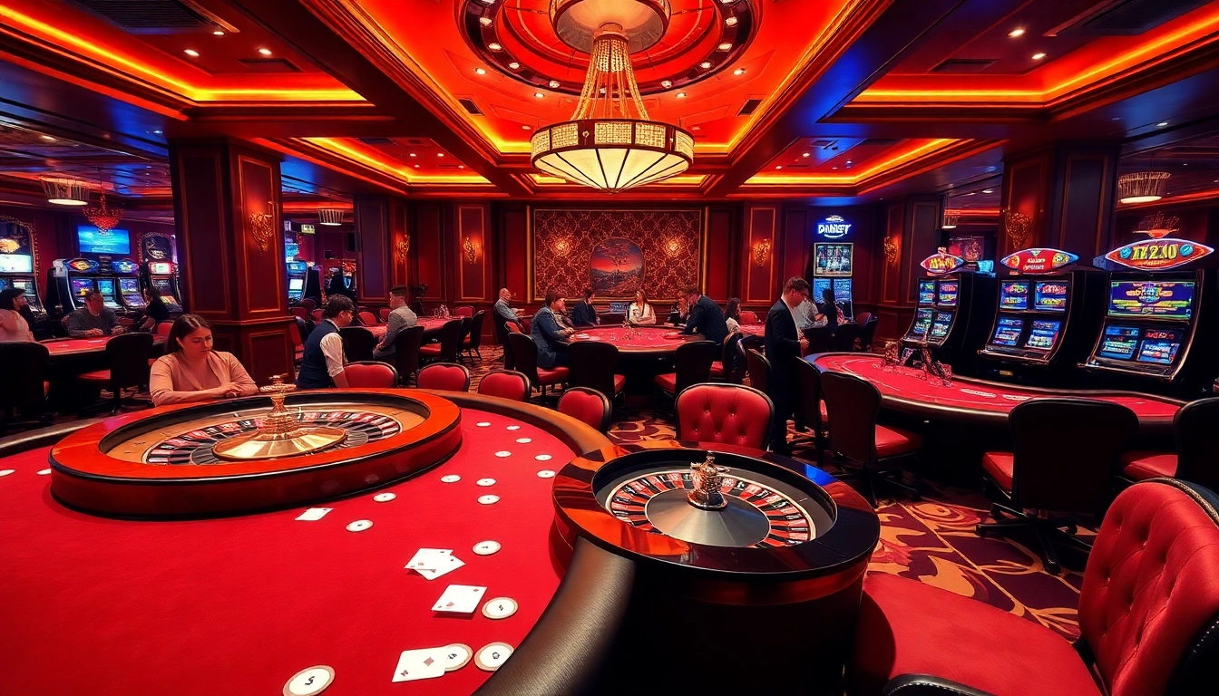 Experience the excitement of XX88 casino with players enjoying high-stakes gambling at elegant tables.