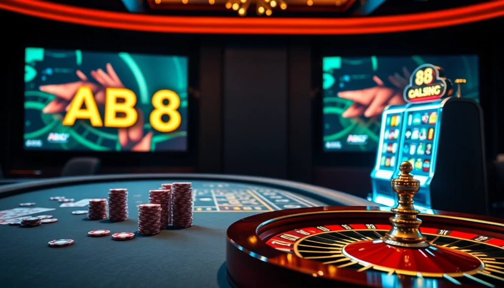 Experience thrilling online betting at ABC8 with engaging poker and roulette games.
