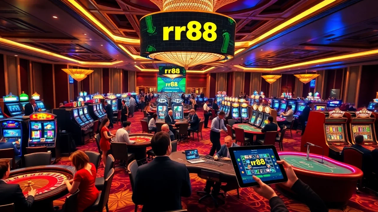 Experience thrilling gameplay at the RR88 link with vibrant casino tables and engaging slots.