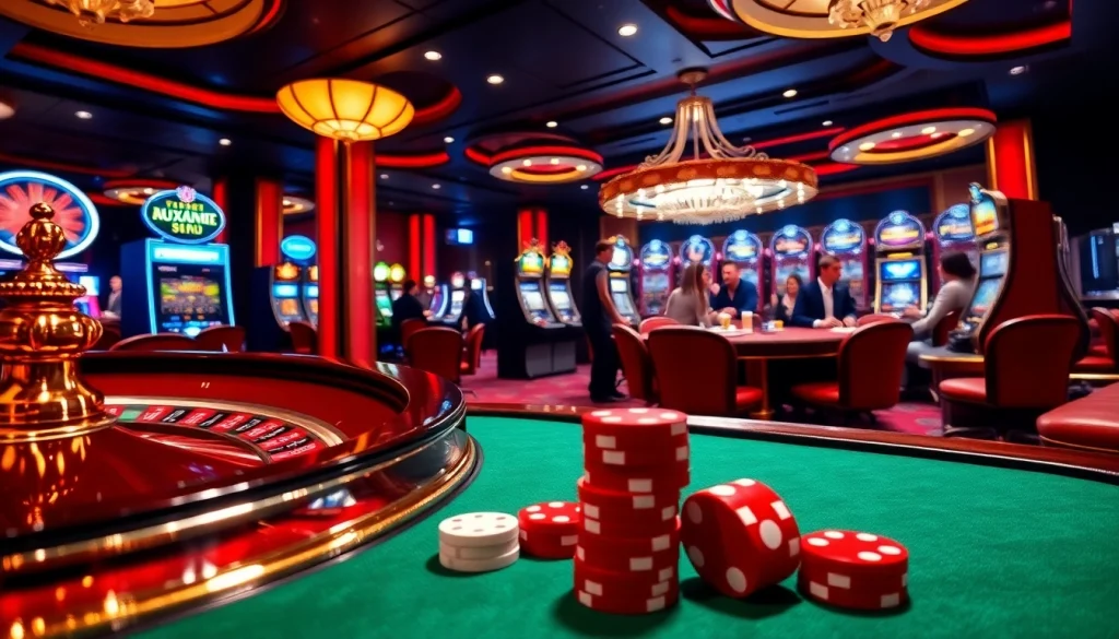 Experience the thrill of Xin88 casino with vibrant poker chips and roulette excitement.