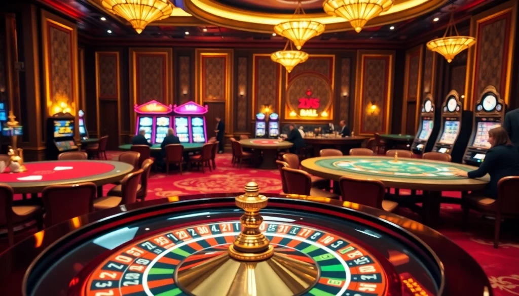 High-stakes gaming excitement at https://new8838.net/ with vibrant casino tables and roulette wheels.
