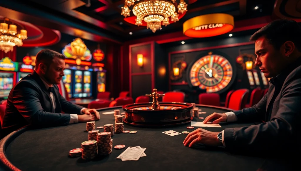 Experience the thrill of hitclub at a luxurious casino poker table, highlighting excitement and glamour.