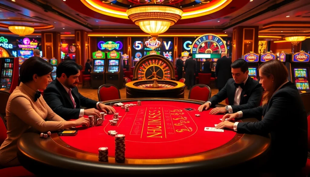 Playing blackjack at https://go99.uk.net/ with vibrant casino atmosphere and high-stakes excitement.