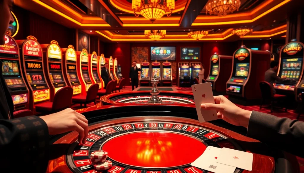 Engaging casino scene featuring gameplay and digital interface at https://go88vn.digital/ for thrill-seeking gamblers.