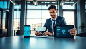 QuickQ官网在现代办公室环境中展示友好界面，突出安全性与可访问性。