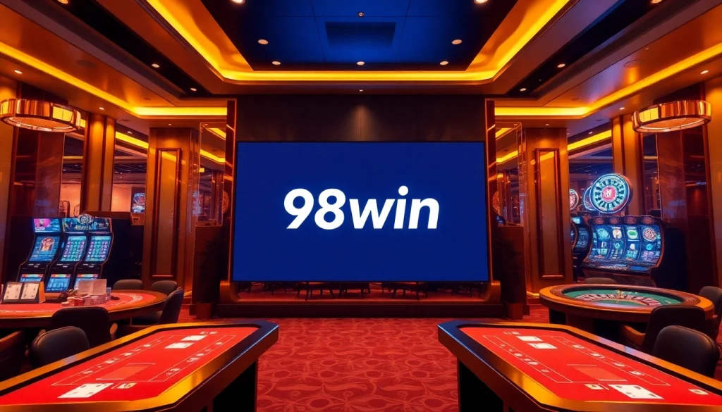 Experience the thrill of 98win đăng nhập with vibrant casino tables and modern gaming interfaces.