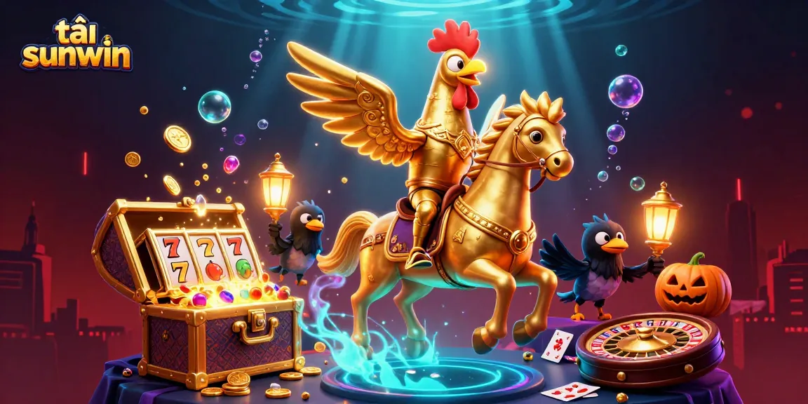 Play and win with tải sunwin gaming illustration featuring a vibrant casino scene.