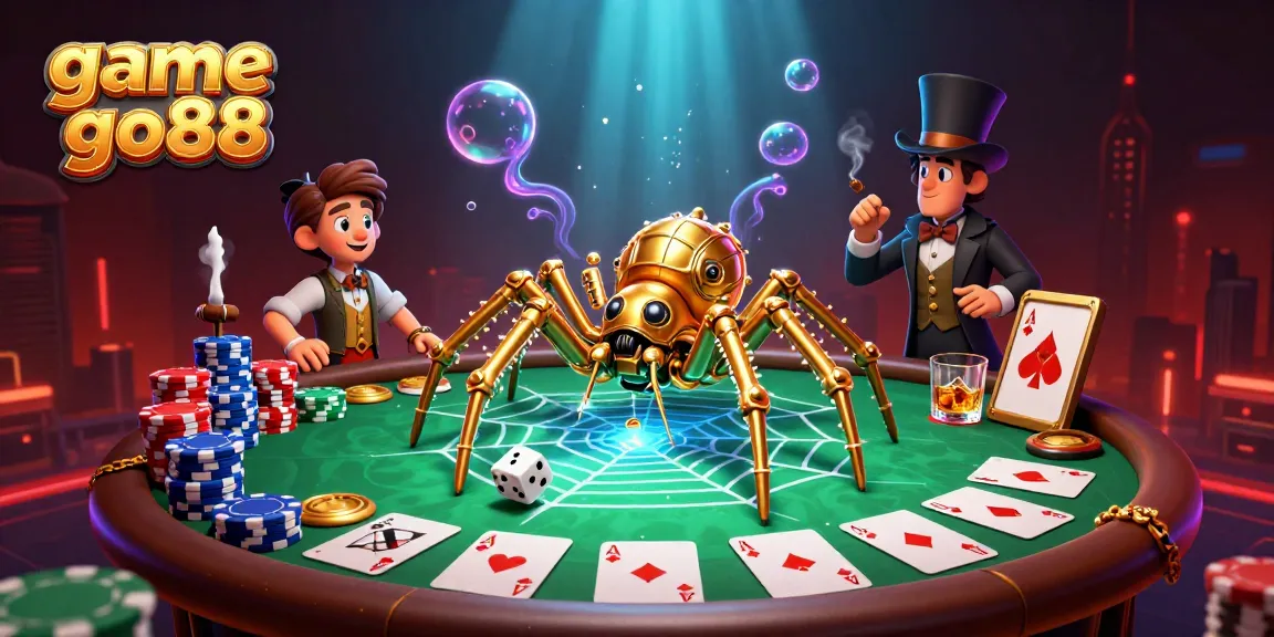 Game go88 features a whimsical 3D scene of steampunk elements capturing the excitement of online gambling.