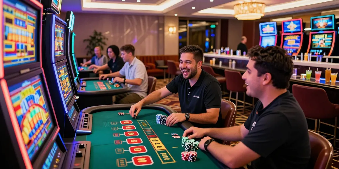 Vibrant casino atmosphere at https://eccleshallparishcouncil.co.uk showcasing players enjoying credit card gaming.